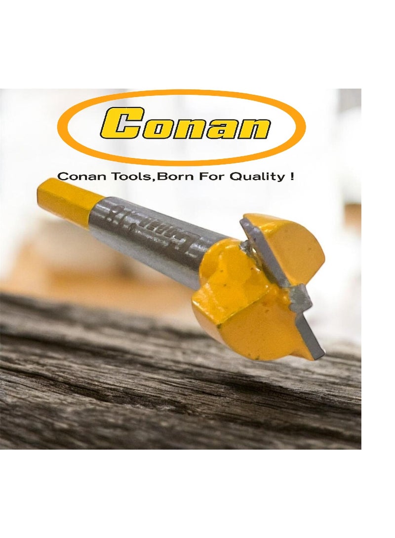 Conan 2 PCS Conan Forstner Drill Bit 18mm – Flat-Bottom Clean Wood Drilling – 78mm Length – Model COFD818 - Image 2